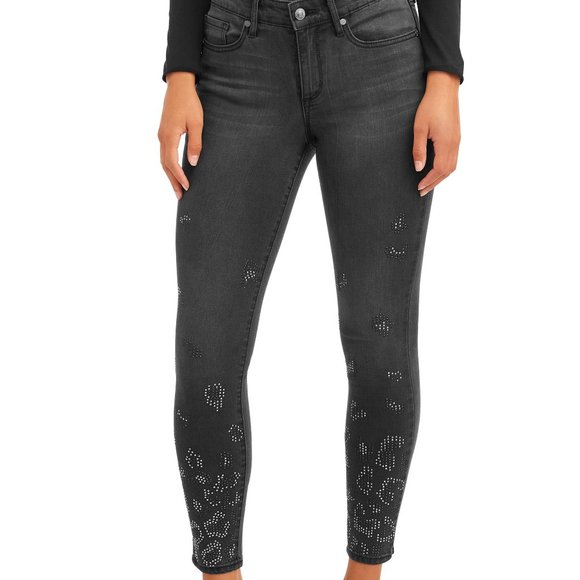 New Mid Rise Stretchy Ankle Jeans Pants. - Picture 1 of 8